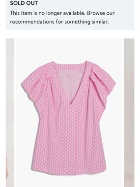 NWT NEW NEVER OPENED 3X Vineyard Vines Flutter Top Pink